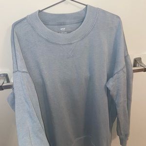 AERIE gray/blue crew neck